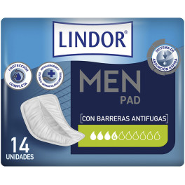 Lindor Men Pad Extra 4 gotas 14 U Unisex