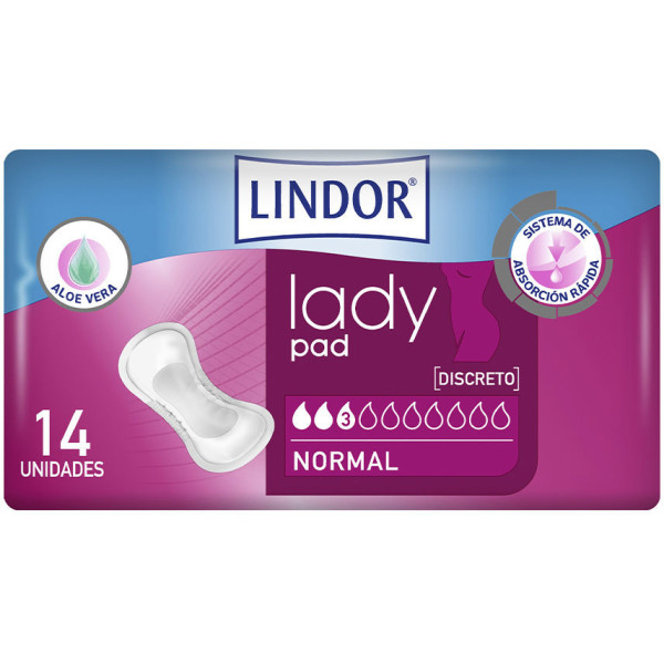 Lindor Lady Pad Normal 3 Tropfen 14 U Frau