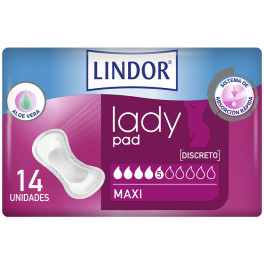 Lindor Lady Pad Maxi 5 Gotas 14 U Mulher