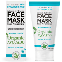 El ácido hialurónico consciente de la máscara facial de hidratación de hidratación aguacate orgánico 50 ml Mujer