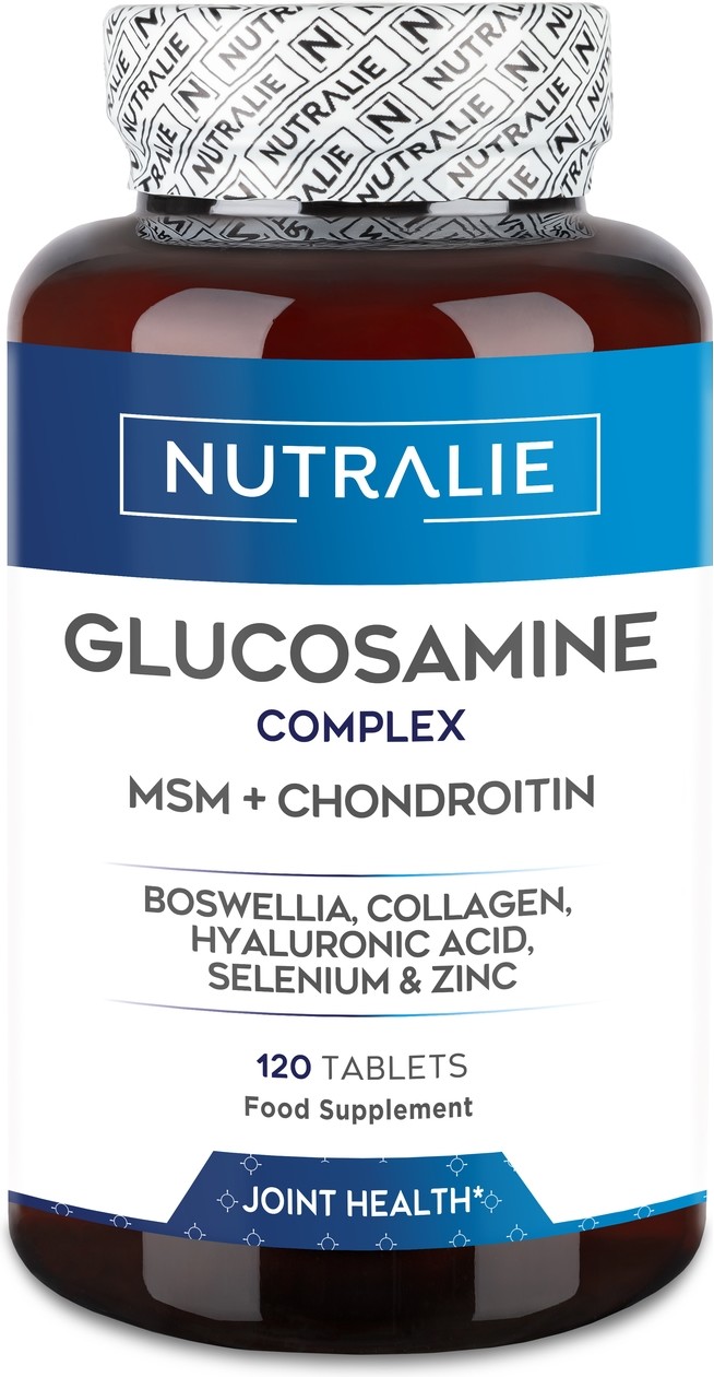Glucosamina con Condroitina, MSM e Collagene | Mantenimento delle Ossa Normali con Glucosamina, Condroitina, MSM, Collagene, Acido Ialuronico, Boswellia, Selenio, Zinco | 120 Compresse