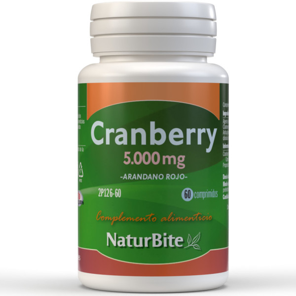 Naturbite Cranberry 5000mg (arándano Rojo). 60 Comp.