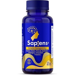  Vitaminas antiedad para el cerebro Vitamina C Magnesio - Vegano - SAPIENS BRAIN LONGEVITY