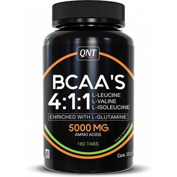 Qnt Nutrition Bcaa 4:1:1 + L-glutamine 180 Tabs