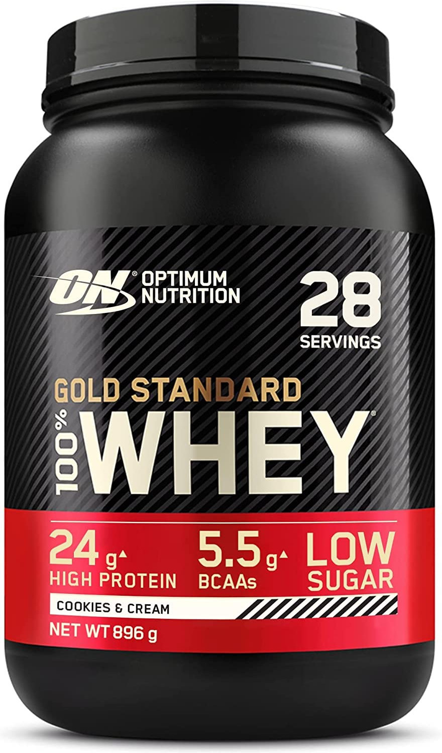 Optimale Voeding ProteïNe Op 100% Whey Gold Standard 2 Lbs - 908 Gr Smaak Chocolade - Hazelnoot-image