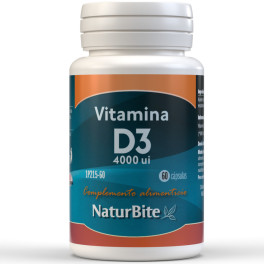 Naturbite Vitamine D3 4000 UI 60 Perles