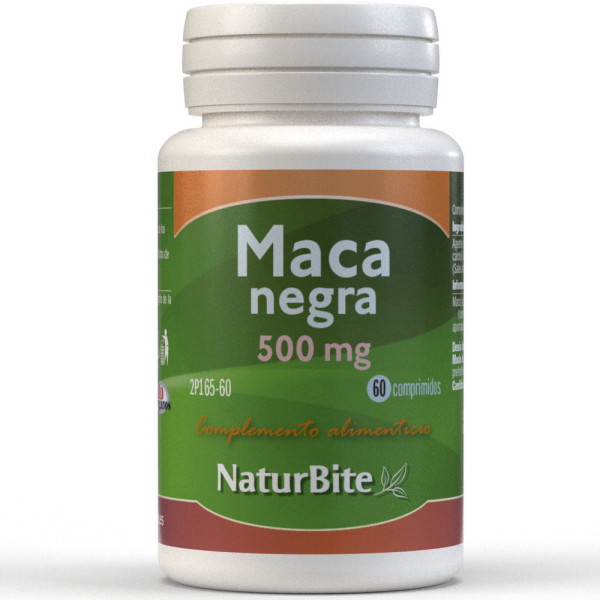 Naturbite Andean Black Maca 500 mg 60 Comp - Natürliches Stimulans