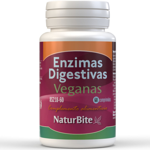 Naturbite Vegan Enzymes Digestives 60 Comp