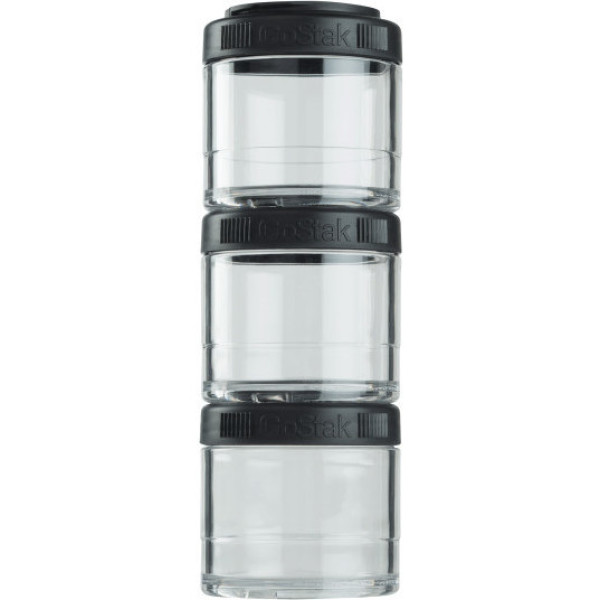 Blender Bottle Botes Go Stak 3 X 60 Ml Negro