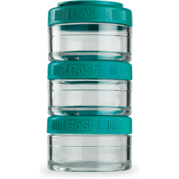 Blender Bottle Botes Go Stak 3 X 60 Ml Verde Azulado