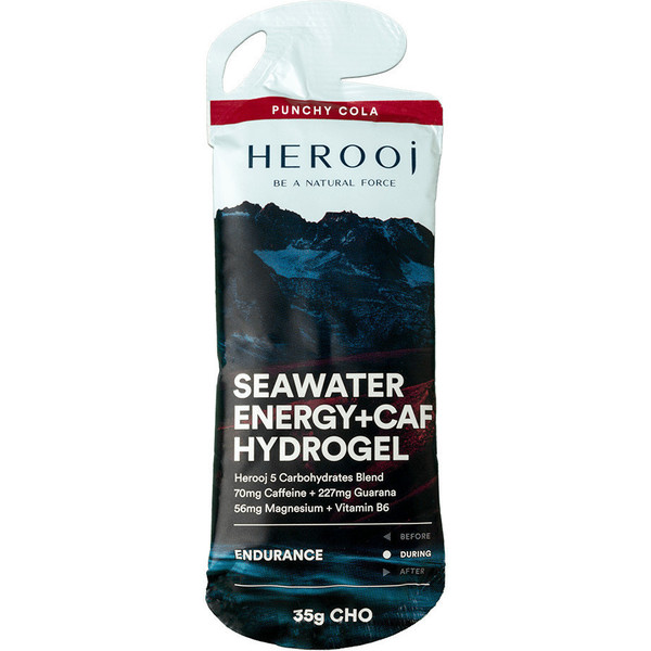 HEROOJ Seawater High Energy Cola 60 Gr - Gel Energético con Agua de Mar - 35g de Carbohidratos