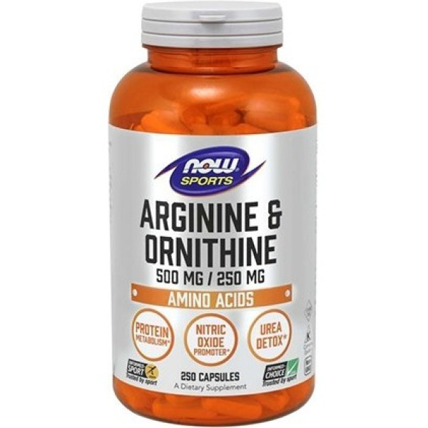 Maintenant Arginine/ornithine 250 Caps