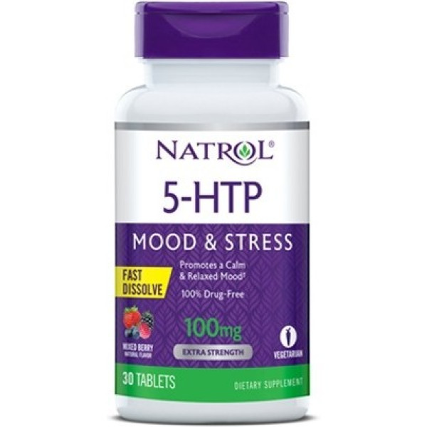 Natrol 5-htp 100 mg snel oplossen 30 tabletten