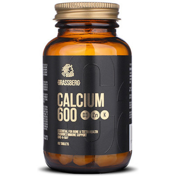 Grassberg Calcium 600 D3+zn+k 60 Tabs