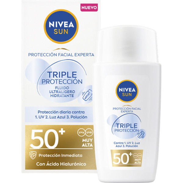 Nivea Sun Triple Protection Fluido Viso Ultraleggero Spf50 40 Ml Unisex