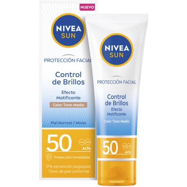 Nivea Sun Control Brillos Facial Matificante Medio Spf50 40 Ml Unisex