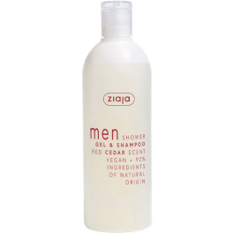 Ziaja Men Gel de Banho e Shampoo Red Cedar 400 ml Masculino