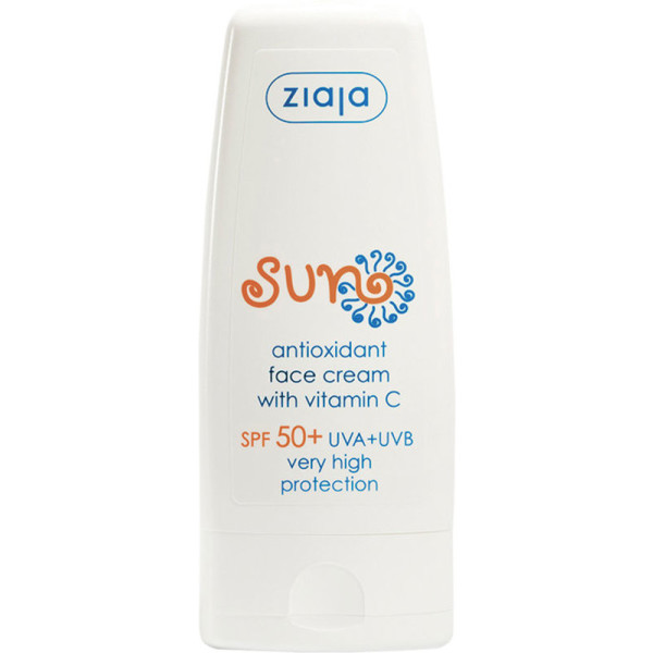 Ziaja Sun Crème Visage Antioxydante Spf50+ Avec Vitamine C 50 Ml Femme