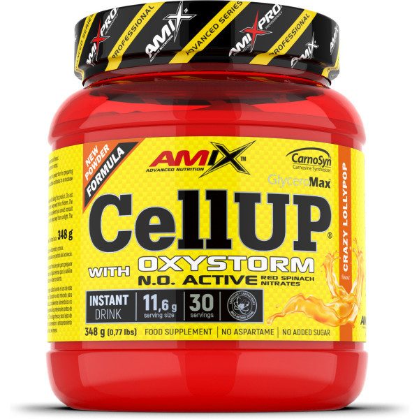 Amix CellUP Oxystorm Powder 348 gr / Pre-allenamento / Aiuta a migliorare la resistenza - Ritarda l'affaticamento muscolare / Perfetto per gli atleti che cercano di migliorare le proprie prestazioni fisiche