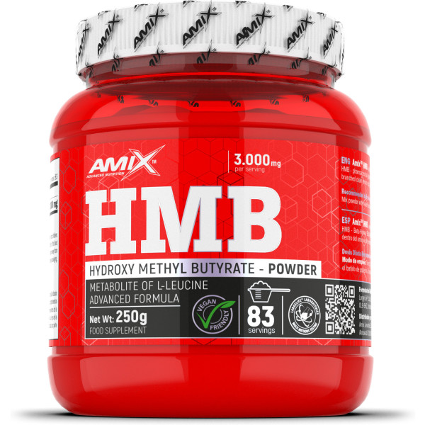 Amix HMB Powder 250 gr / Increases Muscle Mass - Reduces Body Fat / Perfect for Athletes