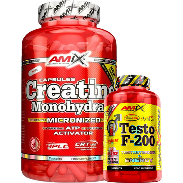 GIFT Pack Amix Creatine Monohydrate 220 Caps + Testo-f 30 Tabl