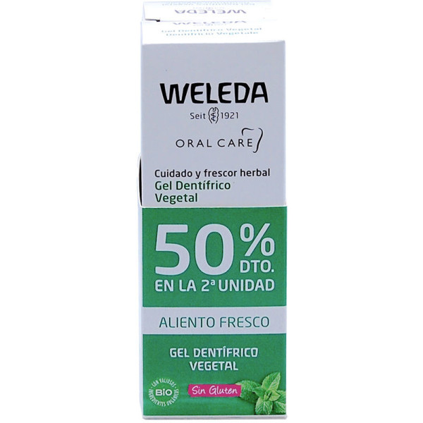 Weleda Cos Oral Care Pasta Dentífrica Vegetal Promo 2 X 75 Ml Unisex