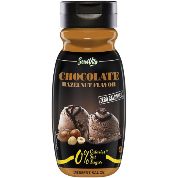 Servivita Chocolate Hazelnut Sauce Without Calories 320 Ml