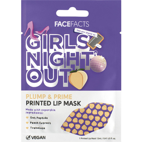 Face Facts Girls Night Out Printed Lip Mask 12 Ml Mujer