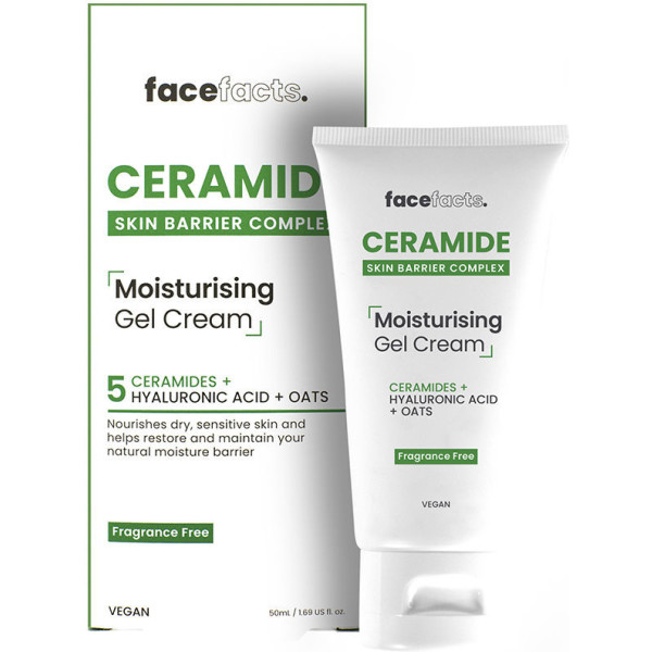 Facts Ceramide Feuchtigkeitsgel-Gesichtscreme für Frauen, 50 ml