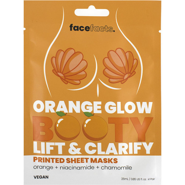 Face Facts Máscaras Orange Glow Booty Lift & Clarify 25 ml para mulheres