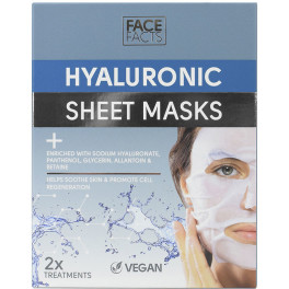 Datos de la cara máscaras de hojas hialurónicas 2 x 20 ml de Mujer