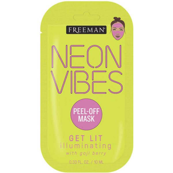 Máscara peel-off Freeman Neon Vibes ilumina 10 ml para mulheres