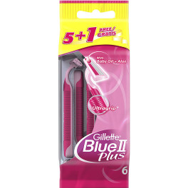 Gillette Venus Blue Ii Plus Cuchillas Depilación Desechables 6 U Mujer