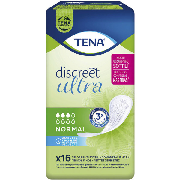 Tena Lady Discreet Ultra Compresa Incontinencia Normal 16 U Mujer