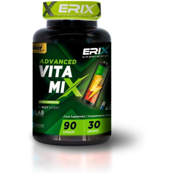 Erix Nutrition Vitamine avancée avec 150 mg de ginseng - 90 Capsules