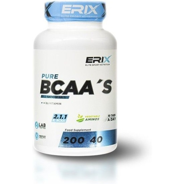 Erix Nutrition Bcaas Elite Taxa 2:1:1 - 200 Cápsulas