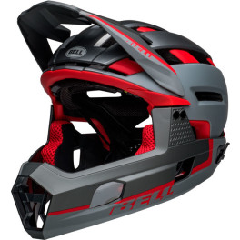 Bell Super Air R Spherical Matte Grey/red S - Casco Ciclismo