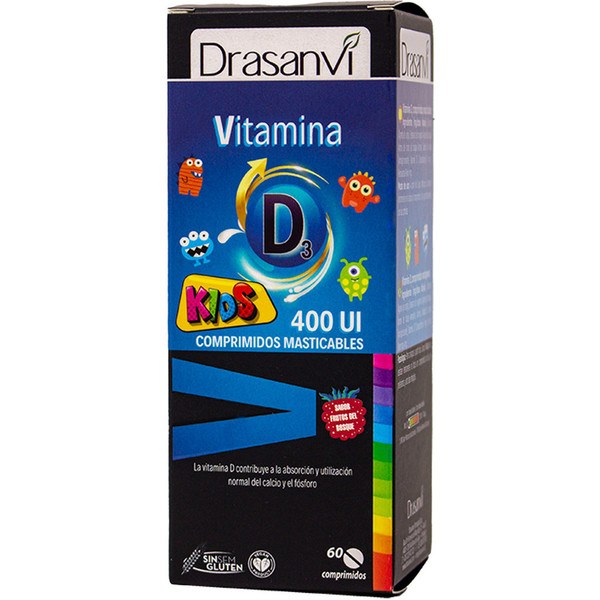 Drasanvi Vitamine D3 Kinderen 400 IE 60 Comp