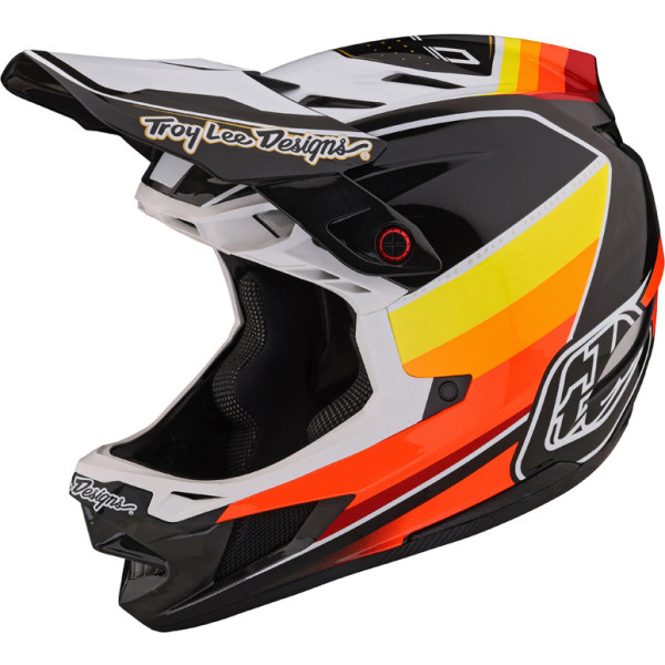 Casco Troy Lee Designs D4 Carbon con MIPS Reverb Nero/Bianco L