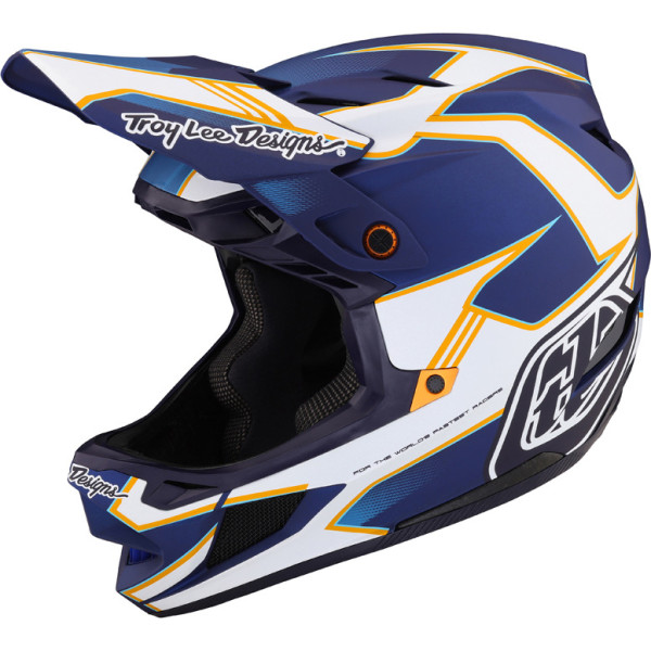 Troy Lee Designs D4 Composite Helm mit MIPS Matrix Blau XL