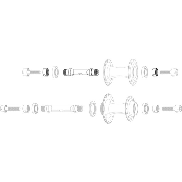 Zipp Rep Eje Delantero Buje 333 Pista Con Conos