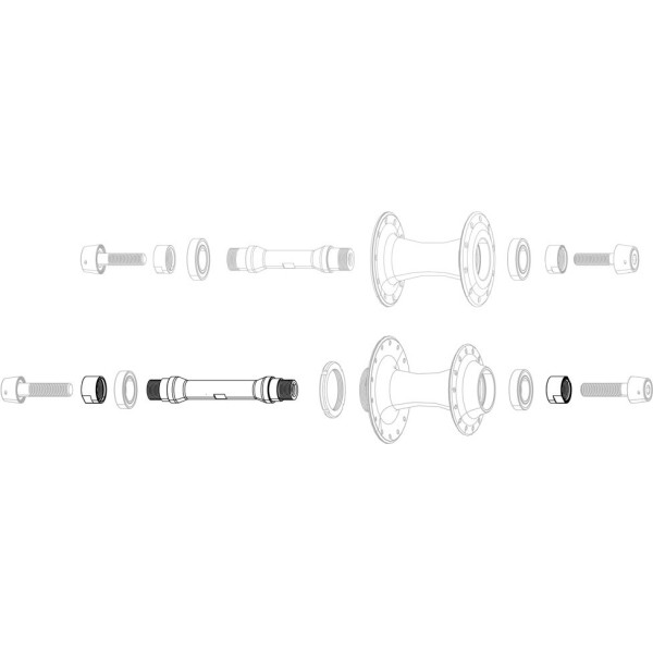 Zipp Rep Eje Trasero Buje 333 Pista Con Conos