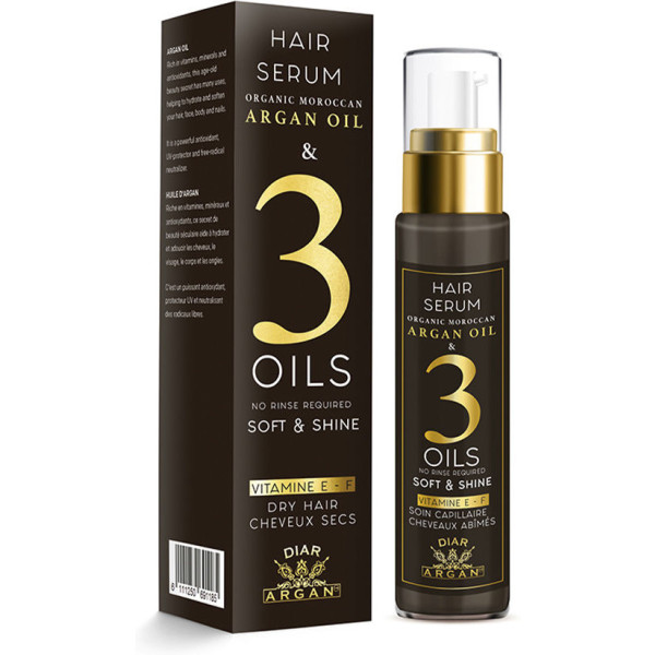 Diar Argan Pure Argan Hair Serum en drie essentiële oliën 50 ml Woman
