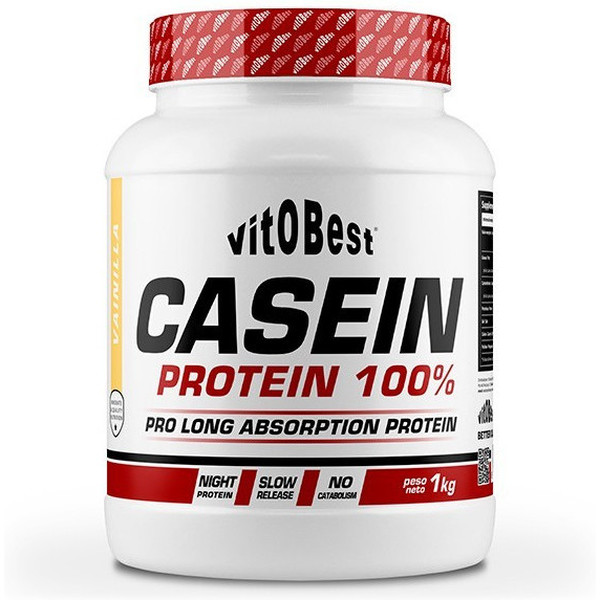 Vitobest Casein Protein 100% 1 Kg / Caseína Micelar de Digestión Lenta / Ideal para Antes de Dormir