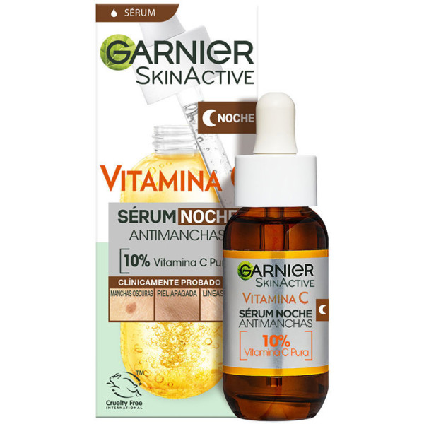 Garnier Skinactive Vitamin C Siero Notte Anti-Macchie 30 Ml Donna