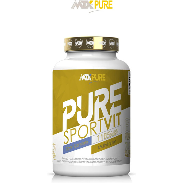 MTX PURE Sportvit Pure 60 Cápsulas - Multivitamínico / Mejora el Rendimiento Deportivo / Perfecto para Deportistas