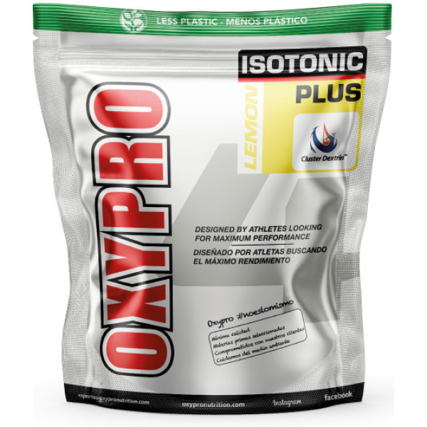 Oxypro Nutrition Isotonic Drink Plus 1 kg - Bebida Isotónica Con Ciclodextrina  Sabor Limón-  Sin Gluten - Vegana - Sin Azúcar / Sugar Free
