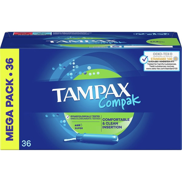 Tampon Tampax Compak Super 36 U