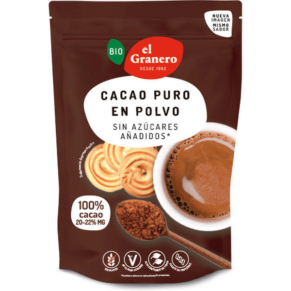 El Granero Integrale Di Cacao In Polvere 20-22% Di Grassi Organici 250 Gr