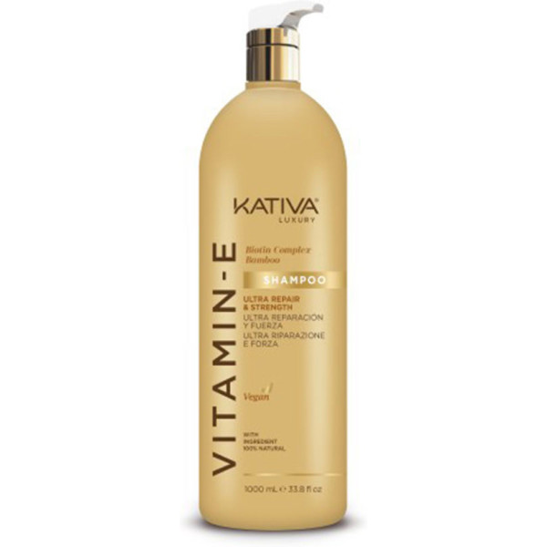 Shampoo Kativa alla vitamina E, biotina e bambù, 1000 ml, unisex